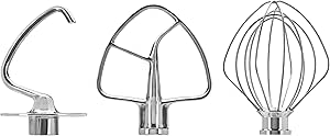 KitchenAid Stainless Steel 3 Piece Kit, KSM5TH3PSS