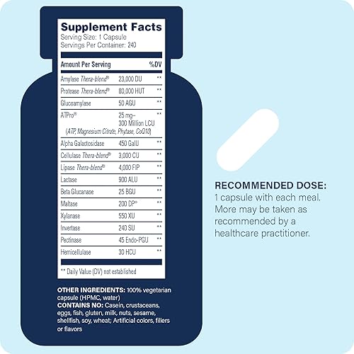 Miniatura 8 de Digest Gold, 90 cápsulas - Suplemento enzimático vegano de máxima fuerza para una mejor digestión con amilasa, lipasa y proteasa