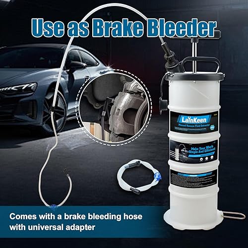 Miniatura 7 de LainKeen Kit de herramientas manuales de bomba extractora de líquido de aceite manual de 6.5L, extractor de bomba de vacío de cambio de aceite para