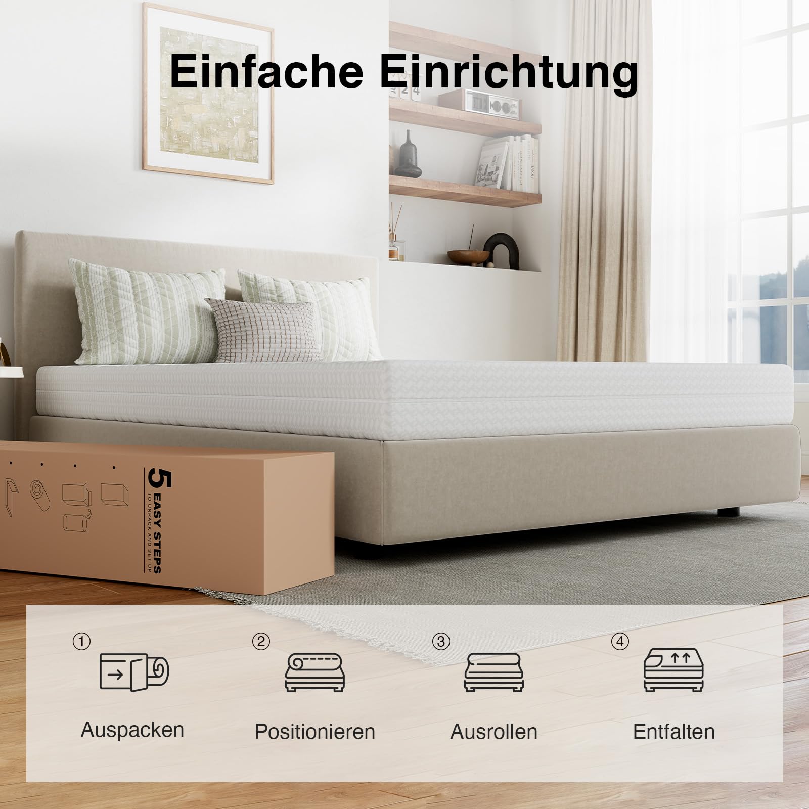 Novilla Matratze H3/H4 7-Zonen Kaltschaummatratze 140x200 | Verschiedene Größen & Höhen | Atmungsaktiver Bezug bei 60° Waschbar | Öko-Tex & CertiPUR-US Zertifiziert | Rollmatratze 18 cm