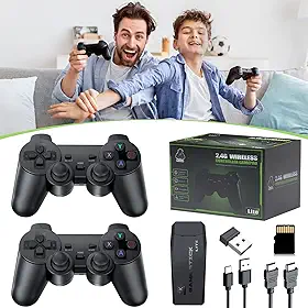 20000+ Games Retro Gaming Console, 2026 Home Arcade System for TV with Wireless Double Handles, Dual TV Output Plug & Play Video Game Stick, HDMI Output 64G – Classic Game Gift for Family & Gamers