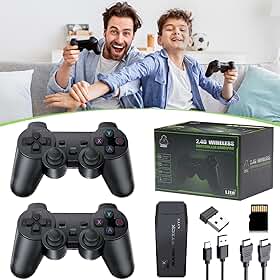 20000+ Games Retro Gaming Console, 2026 Home Arcade System for TV with Wireless Double Handles, Dual TV Output Plug & Play Video Game Stick, HDMI Output 64G – Classic Game Gift for Family & Gamers