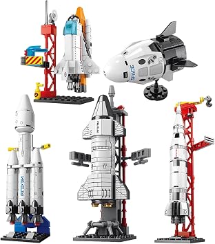 Spacex Exploration Space Station Building Block Set - Rocket Ship Launch, Combined with Starter Course, Compatible with Major Brands Spacex 474 PCS