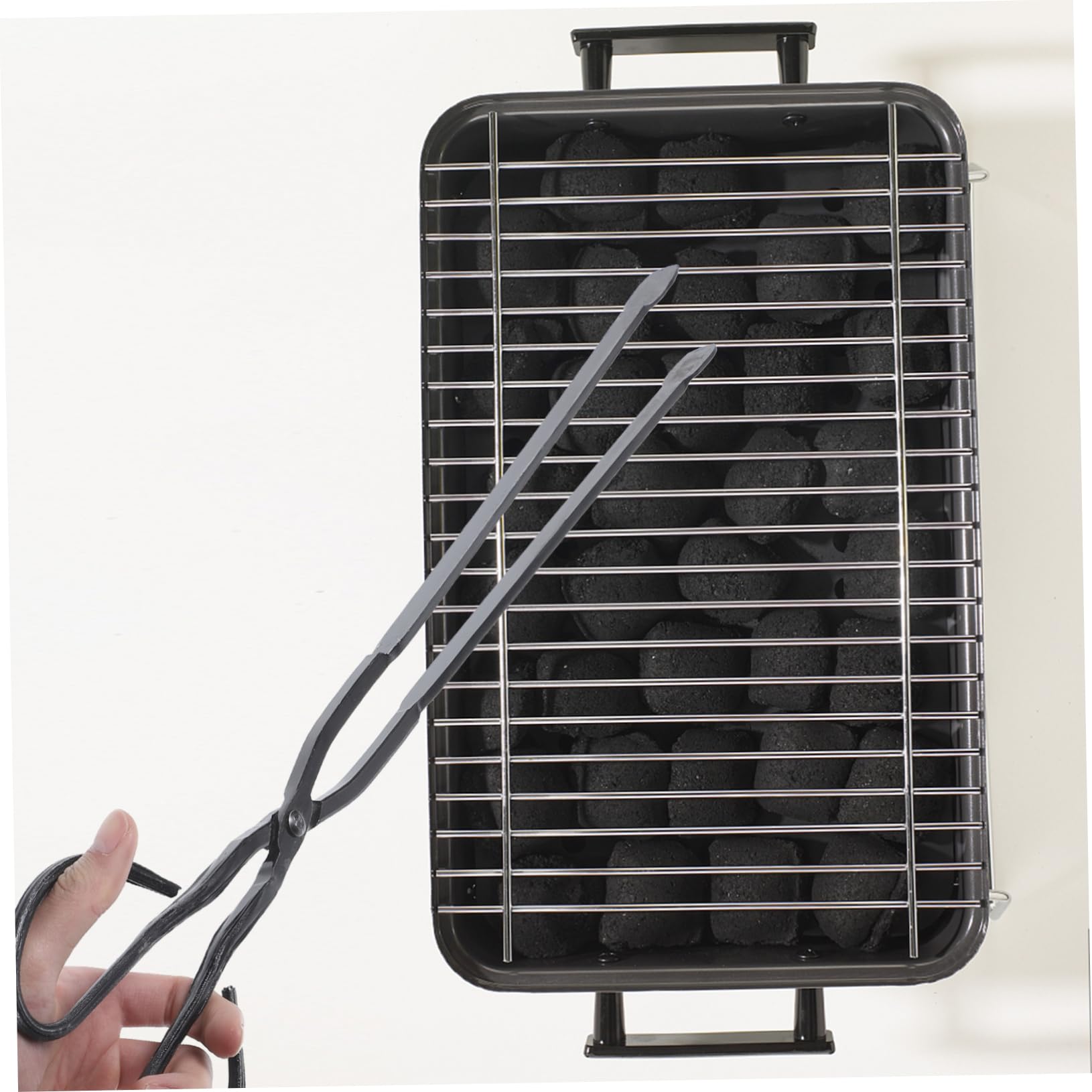 BESTonZON Pinzas de Barbacoa de Mango para Herramienta de Carboncillo para Camping y Cocina Exterior Varios estilos