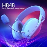 Redragon H848 BT Wireless Gaming Headset - Lightweight - 7.1 Surround Sound - 40MM Drivers - Detachable Microphone - Multi Platforms for PC, PS5/4/3, NS, Mobile