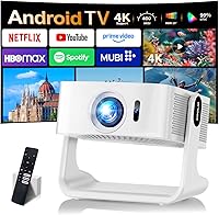 Vista 12 de [Aplicaciones integradas y actualización 2025] Mini proyector compatible con 4K 1080P Auto Keystone 270° giratorio con WiFi 6 y Bluetooth 5.4