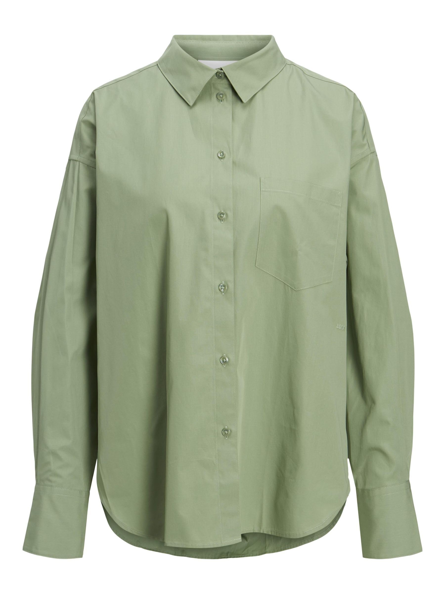 JJXX Jack & Jones Women's Jxjamie LS Relaxed Poplin Shirt Noos Blouse, Loden Frost, M