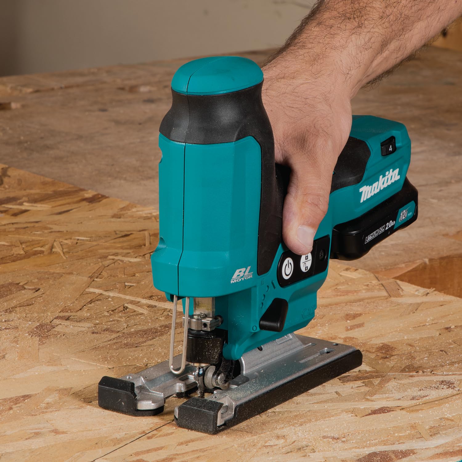 Makita, seghetto alternativo a batteria, JV102DZ 280W, 10.8V/senza batterie e caricabatterie