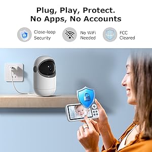 kokit 5'' Video Baby Monitor with Camera and Audio,36-Hrs Battery Life,HD Camera Remote Pan Tilt 3X Zoom,Long Range Baby Monitor No WiFi,Night Vision,Portable,2-Way Talk,VOX-Saving Power IPS Screen