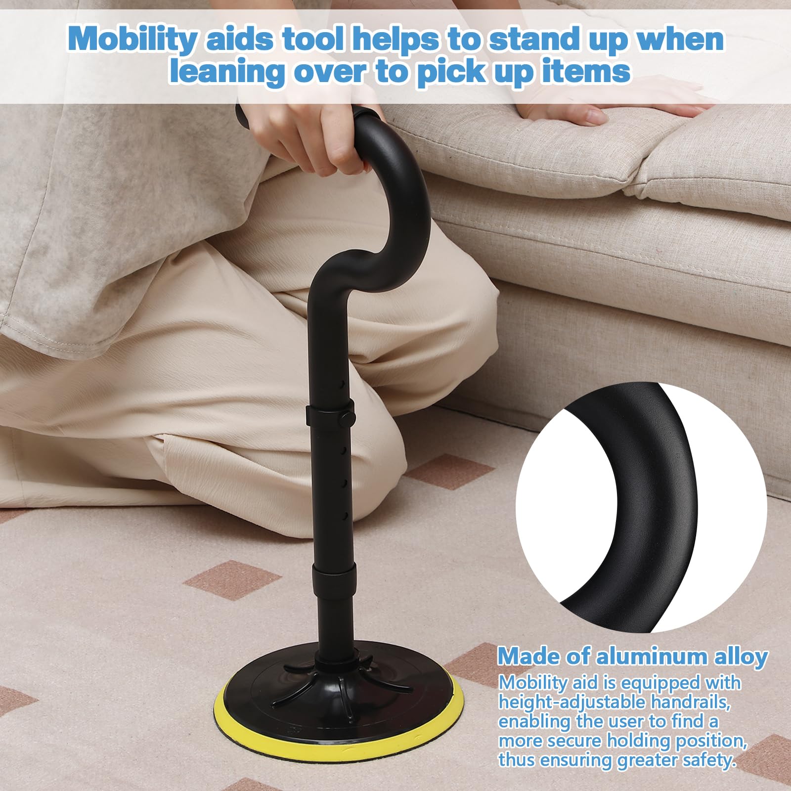 Mobility Aids Tool Adjustable Standing Aids & Supports Assist Devices to Help Get up from Floor for Seniors, Stand Assist Aid for Elderly, Rising Indoors, Garden, Housework — Amazon image 3