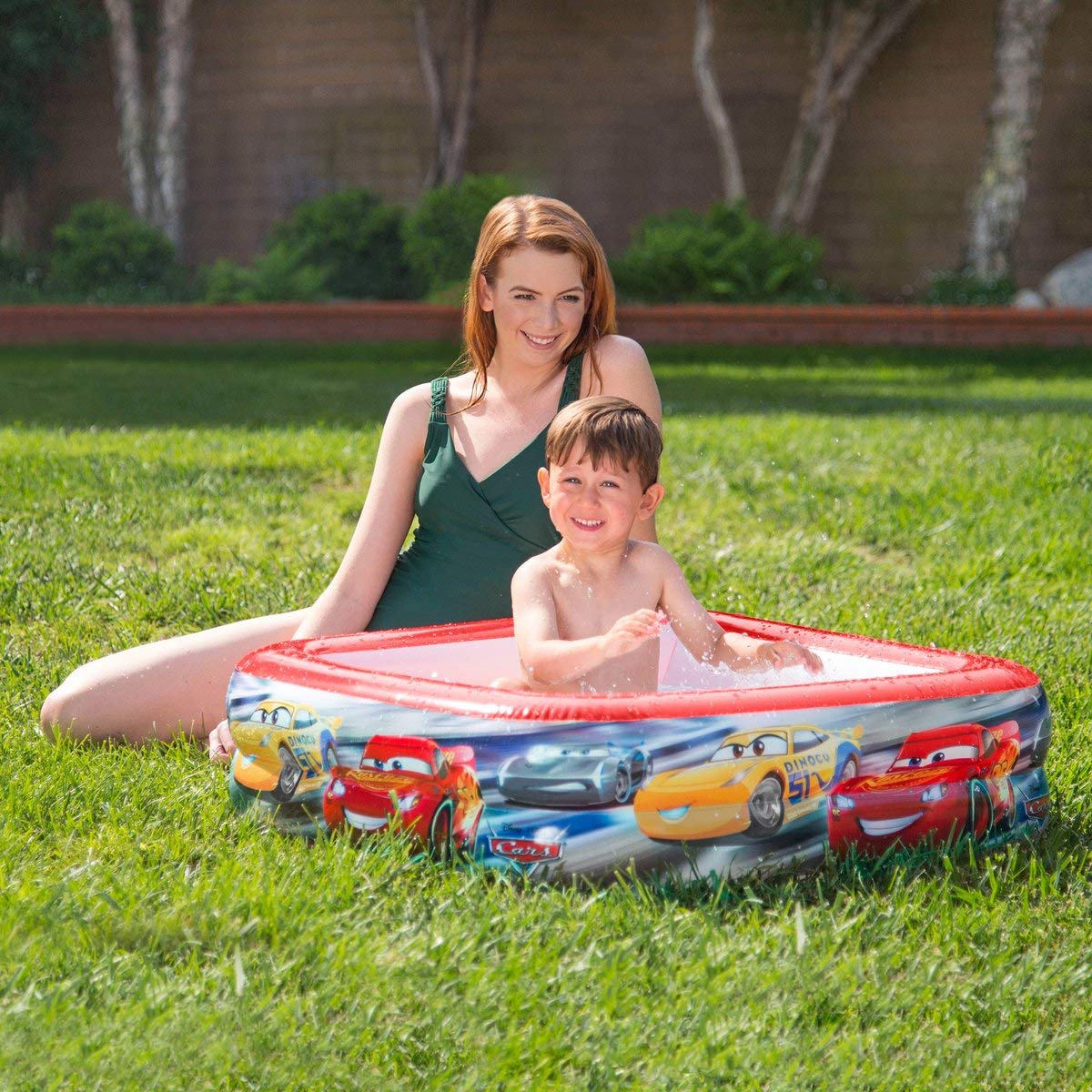 Intex 57101NP - Piscina Gonfiabile Baby Cars, Vinile, Multicolore, 85x23 cm