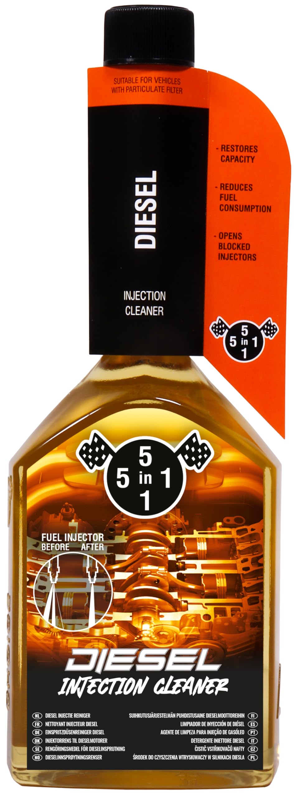 5in1 Nettoyant pour Injection Diesel 310ml - Nettoyage Profond - Camionneurs - Maintenance Automobile