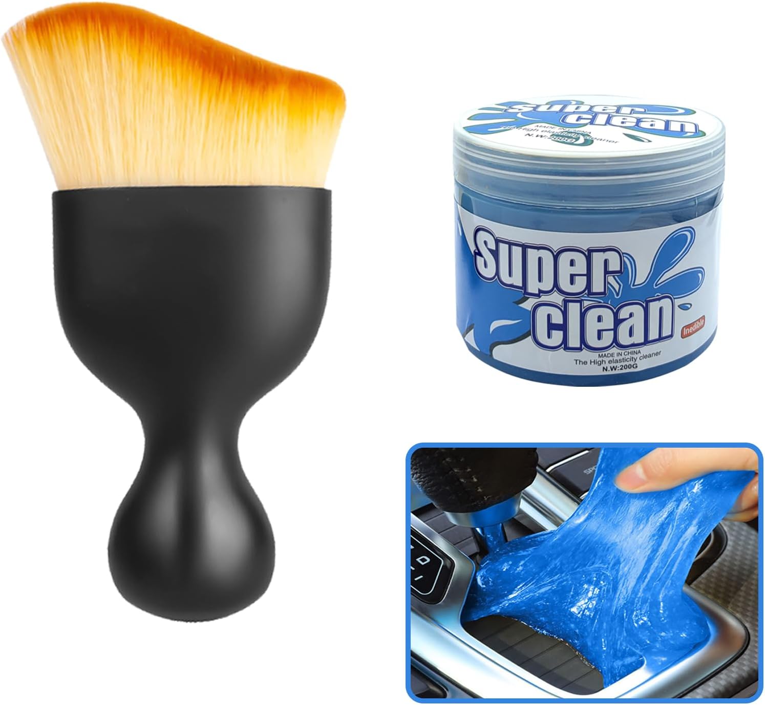 Car Interior Cleaning Tool Brush, No Scratch, Auto