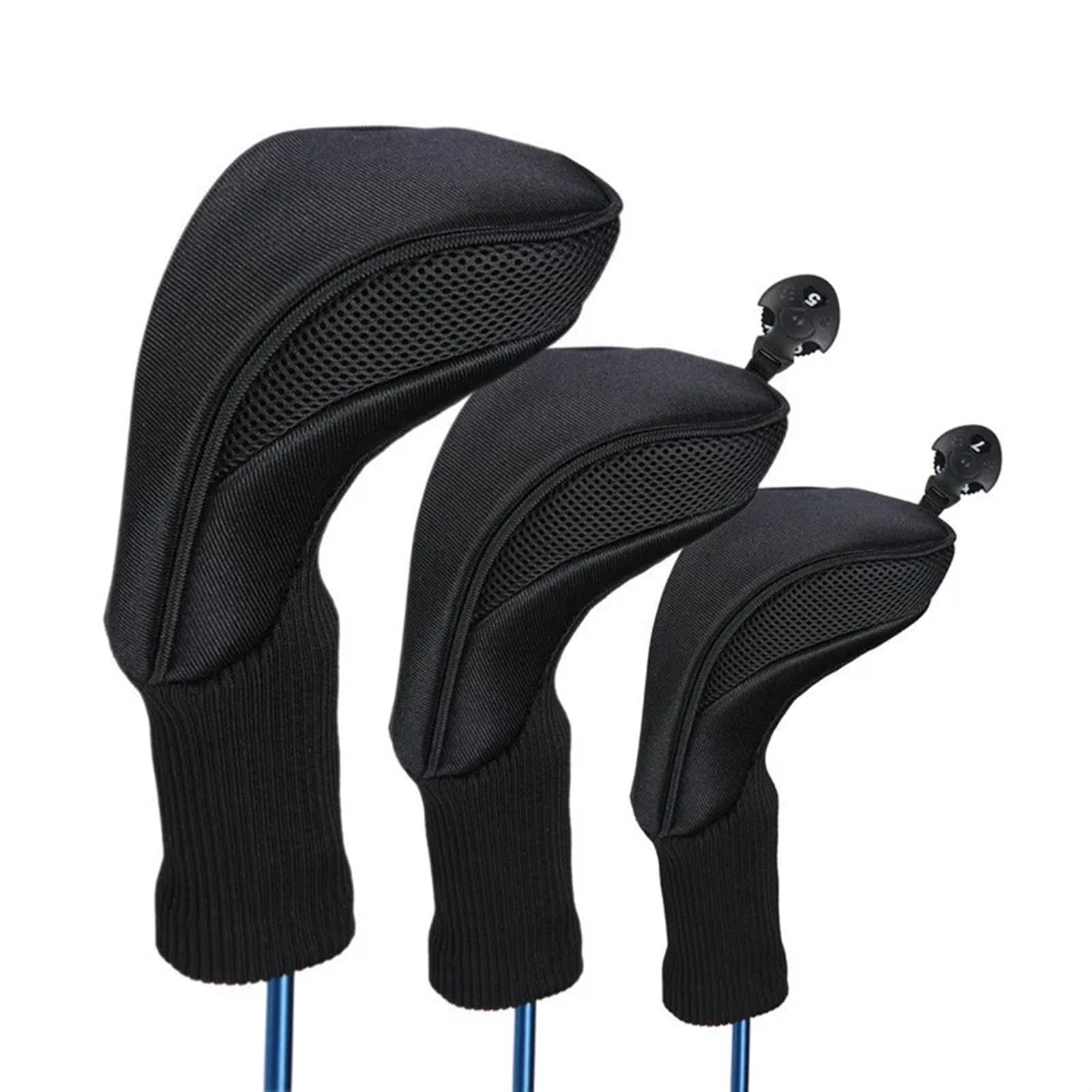 3 Fundas for Cabezas de Palo Golf Madera Blanda, for Profesionales Funda para Cabeza de Palo de Golf