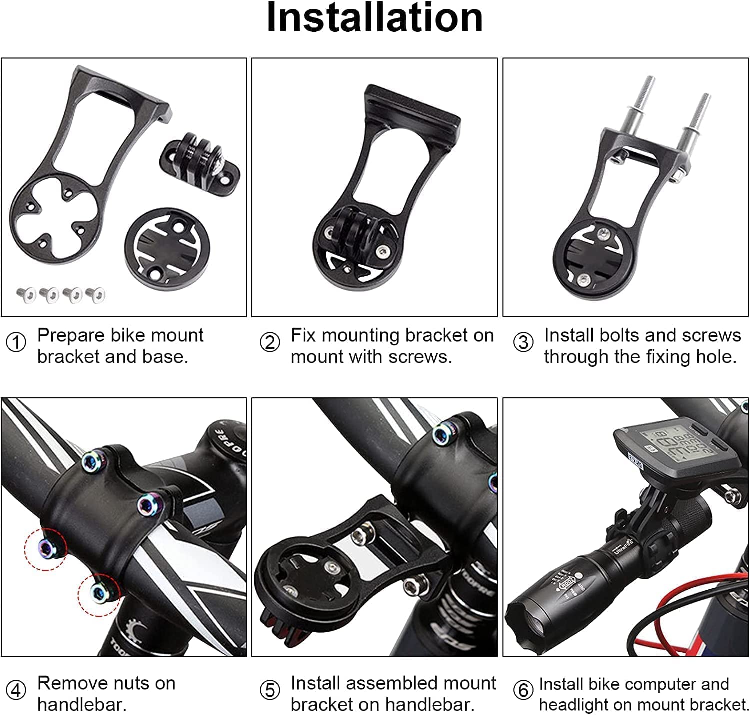 Support d'extension de tige de vélo léger pour Garmin et pour appareils
