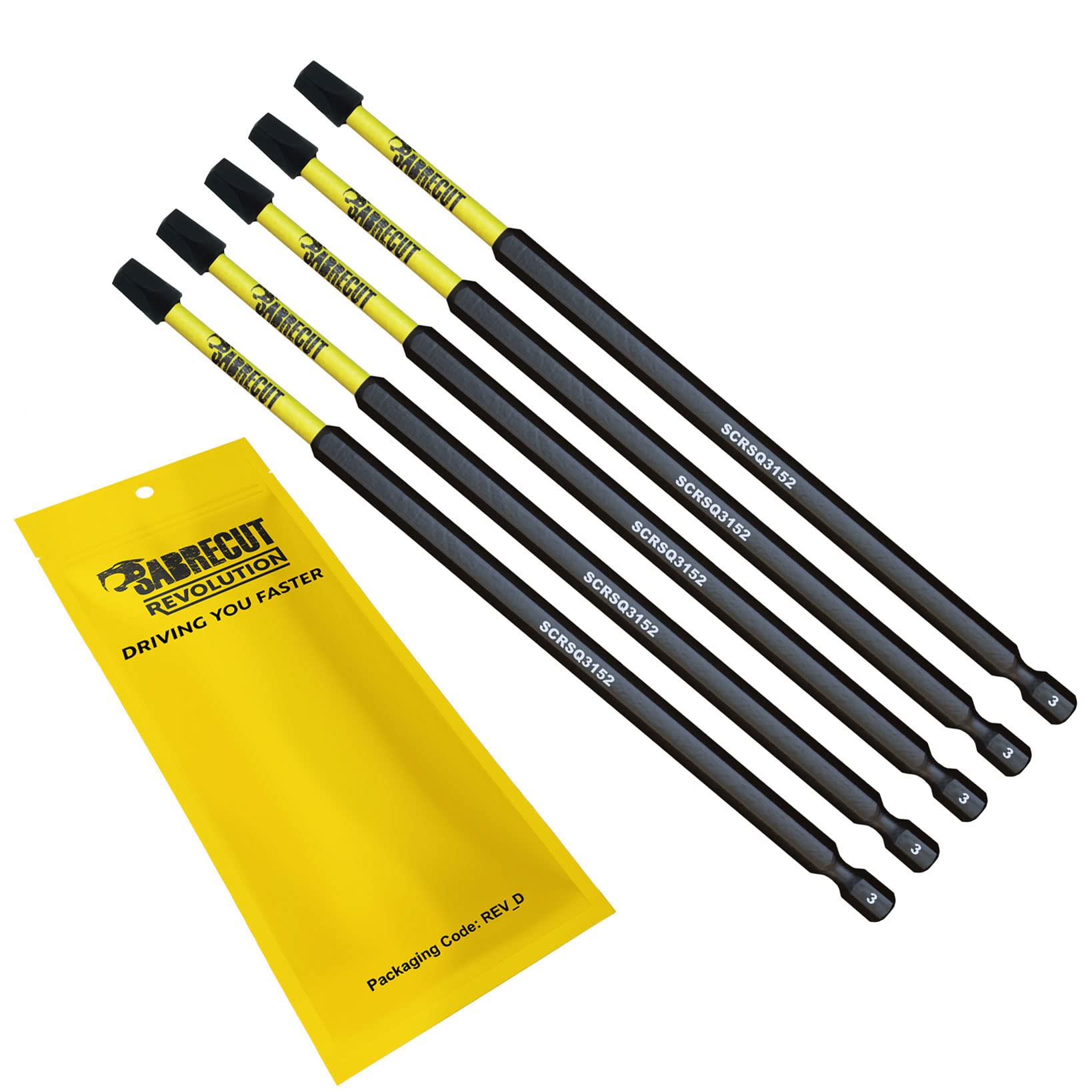 SabreCut Impact Bits SQ3 152mm x 5 - Milwaukee DeWalt Professional