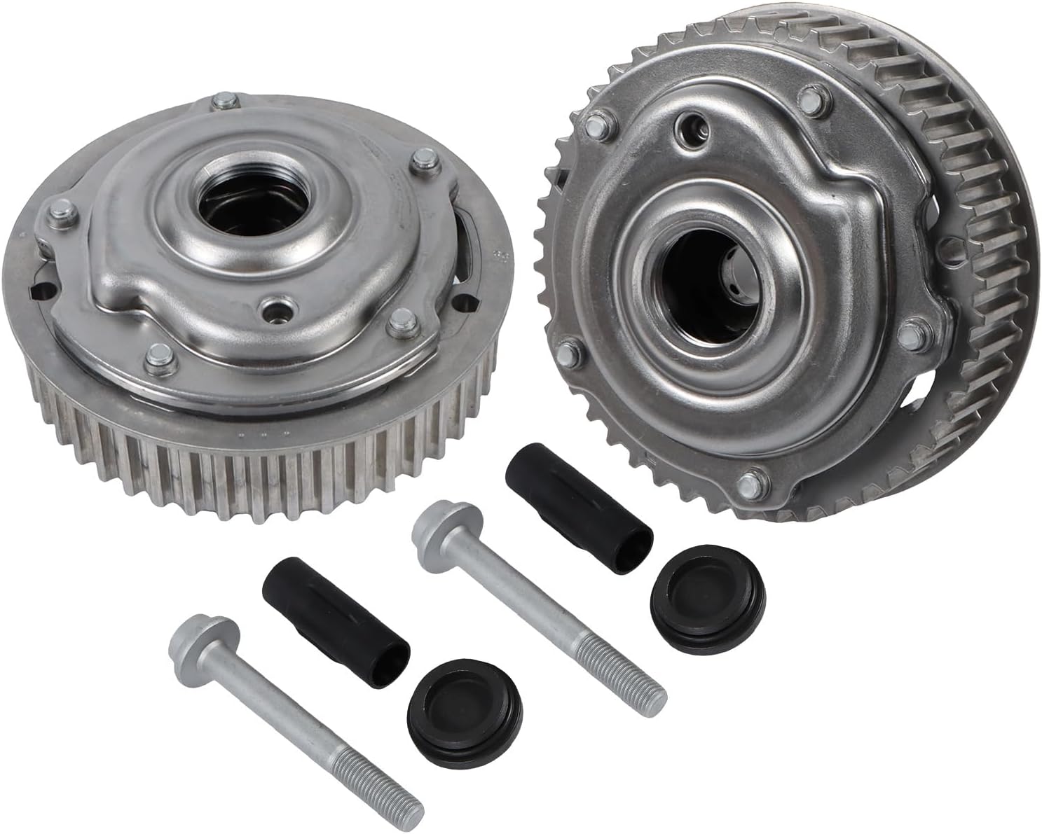 PANGOLIN 2PCS Intake & Exhaust Camshaft Sprocket VVT Timing Gear Cam Phaser w/Bolts fit for Chevy Cruze Sonic Aveo Trax 1.6L 1.8L 2010-2020, Replace 55567048 55568386