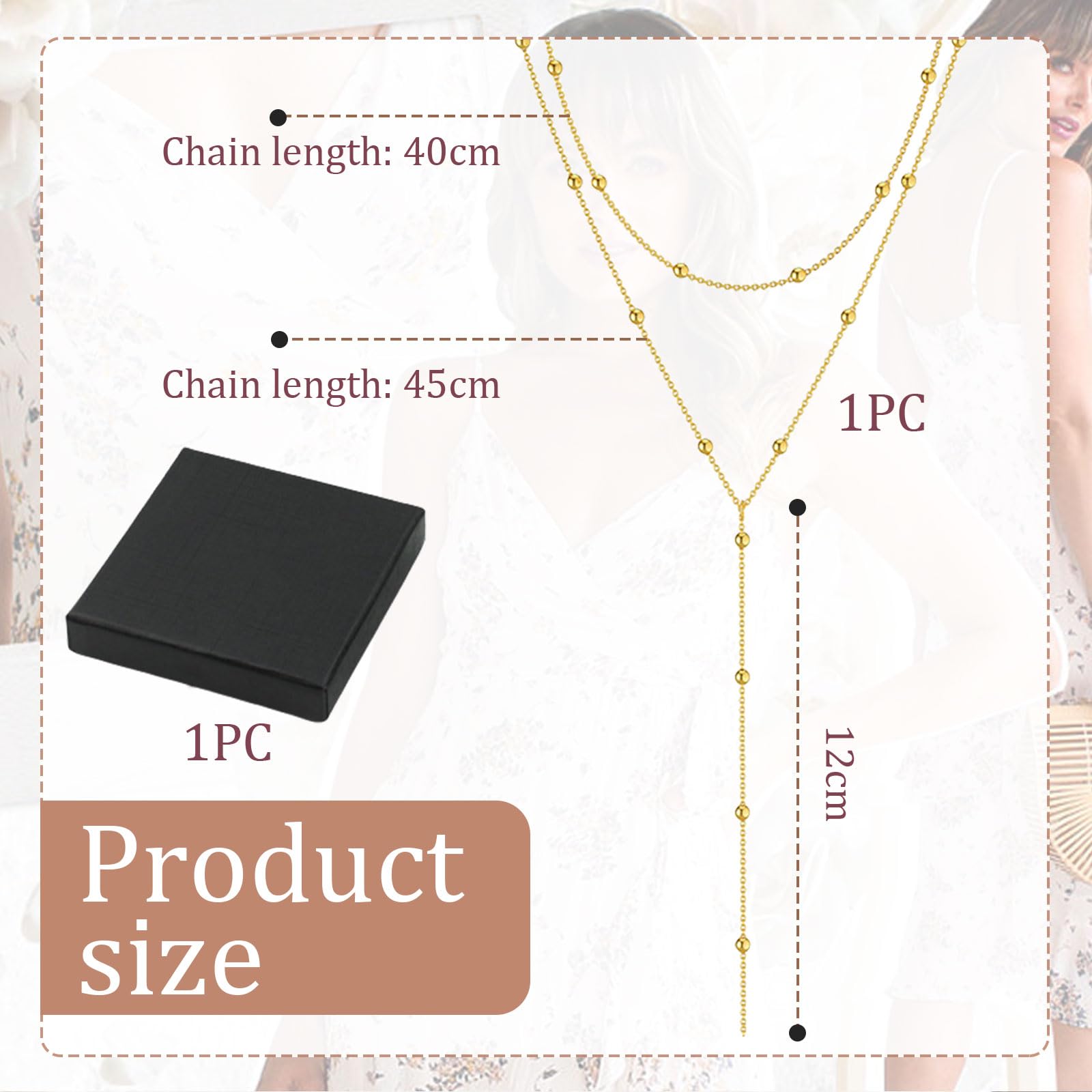 Collana Lunga A Y Lilbitty Lasso | Placcata Oro 18k | Gioiello Donna Elegante E Semplice