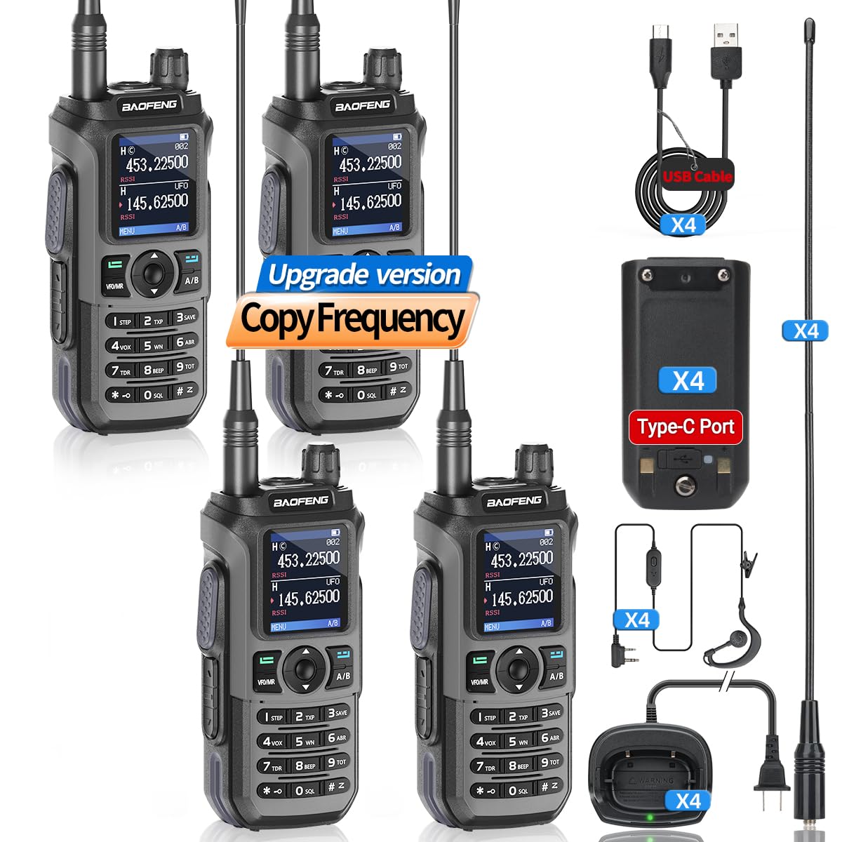 Baofeng Radio Ham Radio UV-21R Dual Band Ham Radio Handheld Long Range Two Way Radio for Adults 5RM Rechargeable Walkie Talkies with VOX 999 Channels