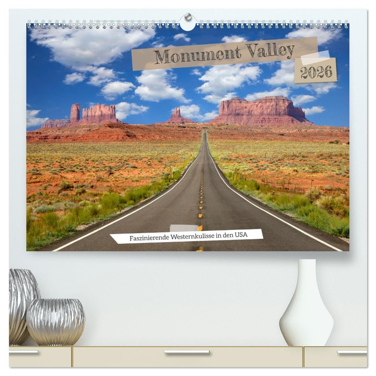 Calendrier 2026 Monument Valley A2 horizontal pour décoration murale