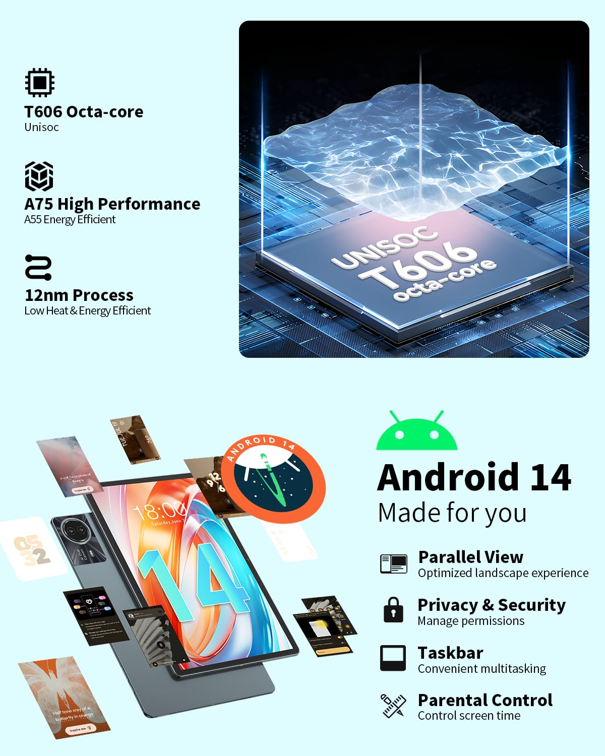 ODEA S11 Android14タブレット 11 Amazon.com : ODEA Android Tablet 11 Inch, Tablets 256GB