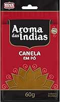 Aromas da Índia Canela Em Pó Pura 60 Gramas