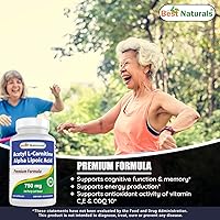 Vista 12 de Best Naturals Acetil L-carnitina y ácido alfa lipoico 750 mg 120 cápsulas