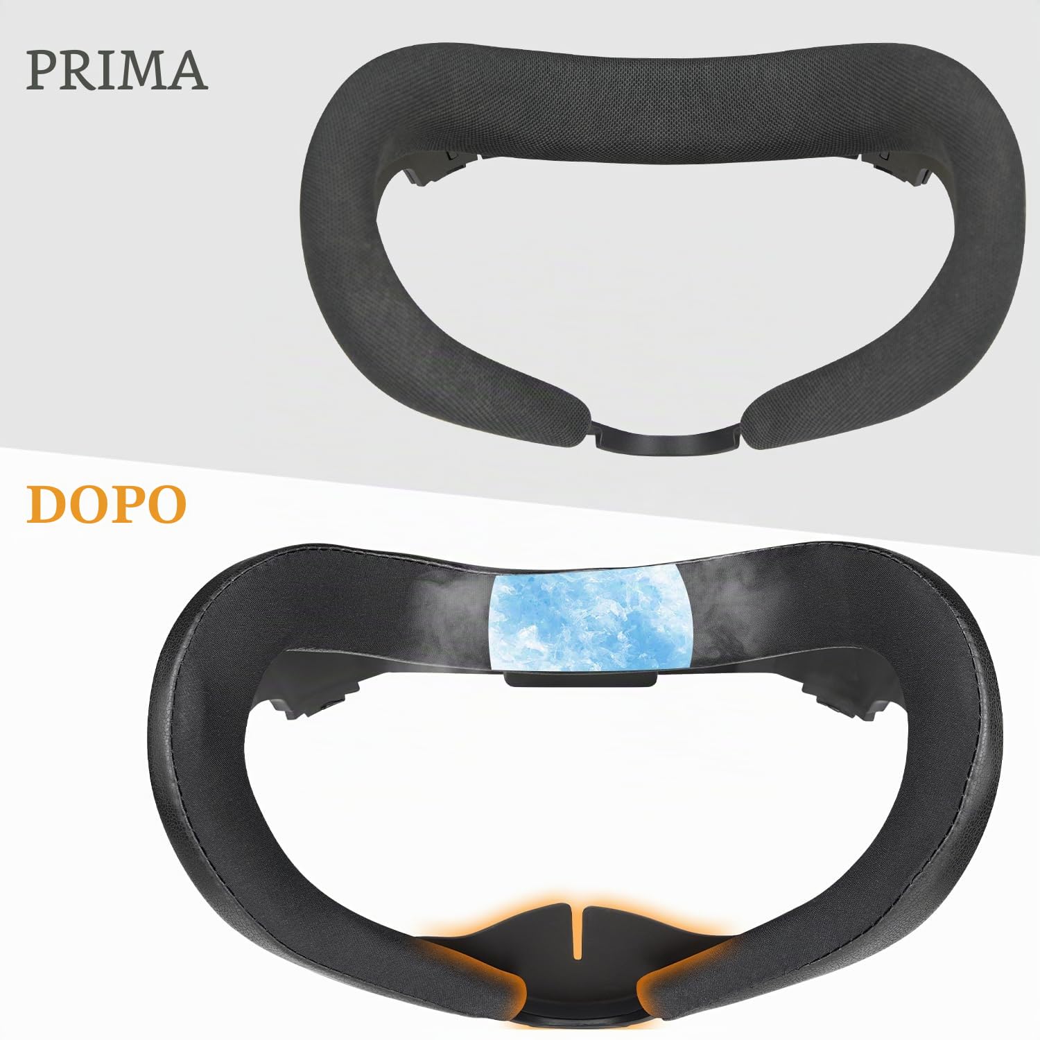 SOULWIT Cuscino Facciale Gel Raffreddamento (interfaccia facciale) Ricambio Kit per Oculus Quest 3, Cuscinetto Nasale Anti-perdita, Face Pad VR Accessori per Meta Quest3