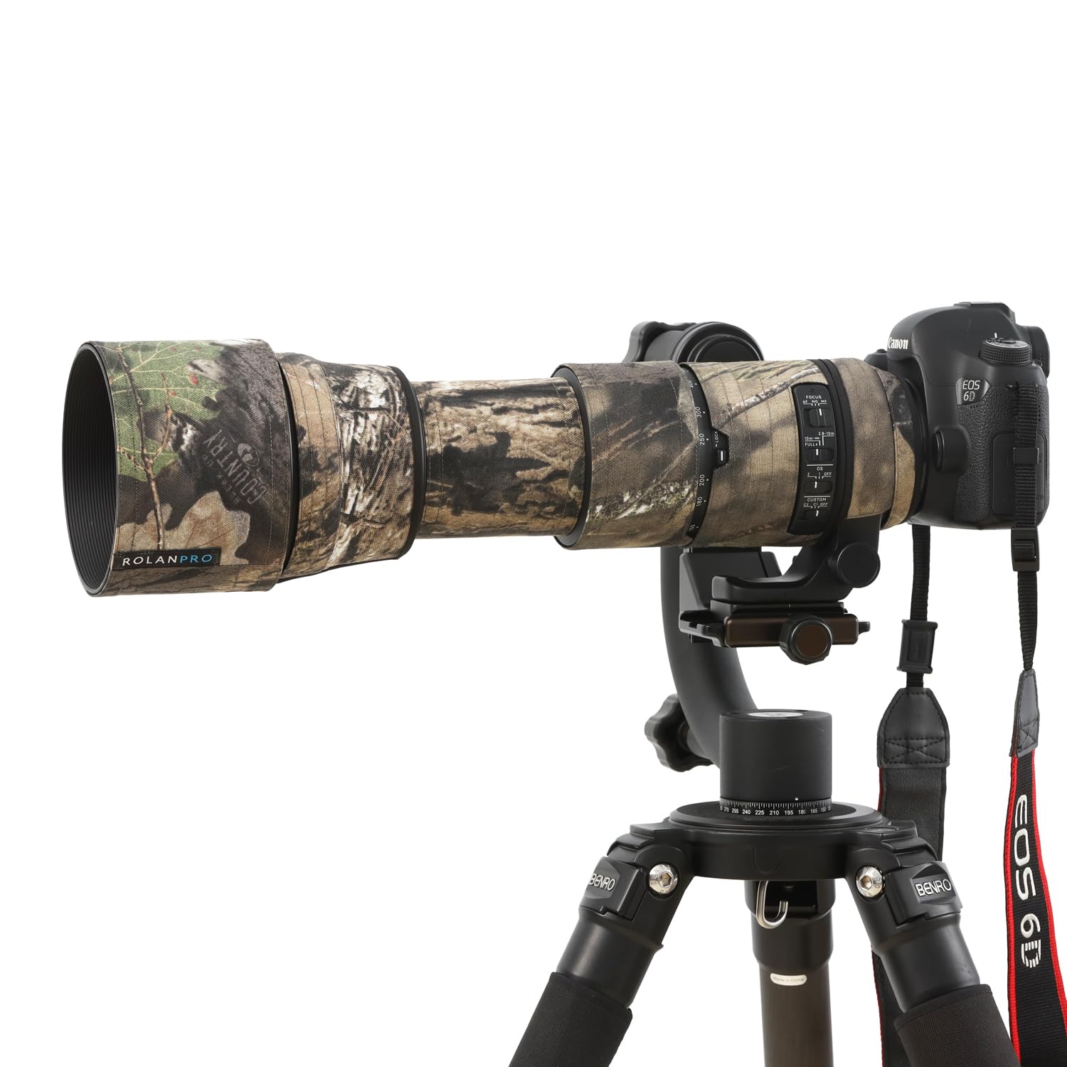 ROLANPRO Copertura per Obiettivo Camouflage per Sigma 150-600mm F5-6.3 DG OS HSM Contemporary Borsa Protettiva per Obiettivo - #23 Impermeabile