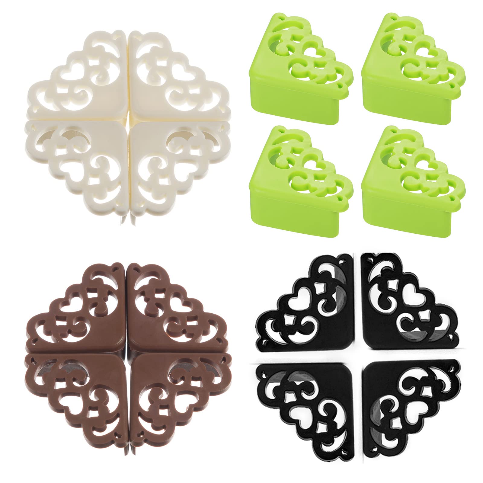 4pcs Baby Safety Silicone Protector Table Corner Edge for Protection Cover Angle for Protection Children Anticollision G Baby Proofing Edge Guards Black for Furniture White Baby Safety