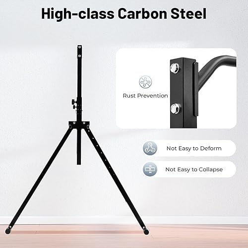 Miniatura 5 de Barra de dominadas, equipo de entrenamiento, soportes de inmersión, torre de potencia, barra de barbilla de pie independiente, altura ajustable,