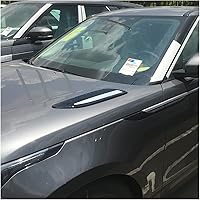 Vista 7 de 2 calcomanías de ABS plateadas para capó de salida de aire, salida de aire, compatible con Range Rover Velar 2017 2018 2019 accesorios de decoración