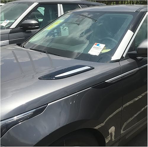 Miniatura 7 de 2 calcomanías de ABS plateadas para capó de salida de aire, salida de aire, compatible con Range Rover Velar 2017 2018 2019 accesorios de decoración
