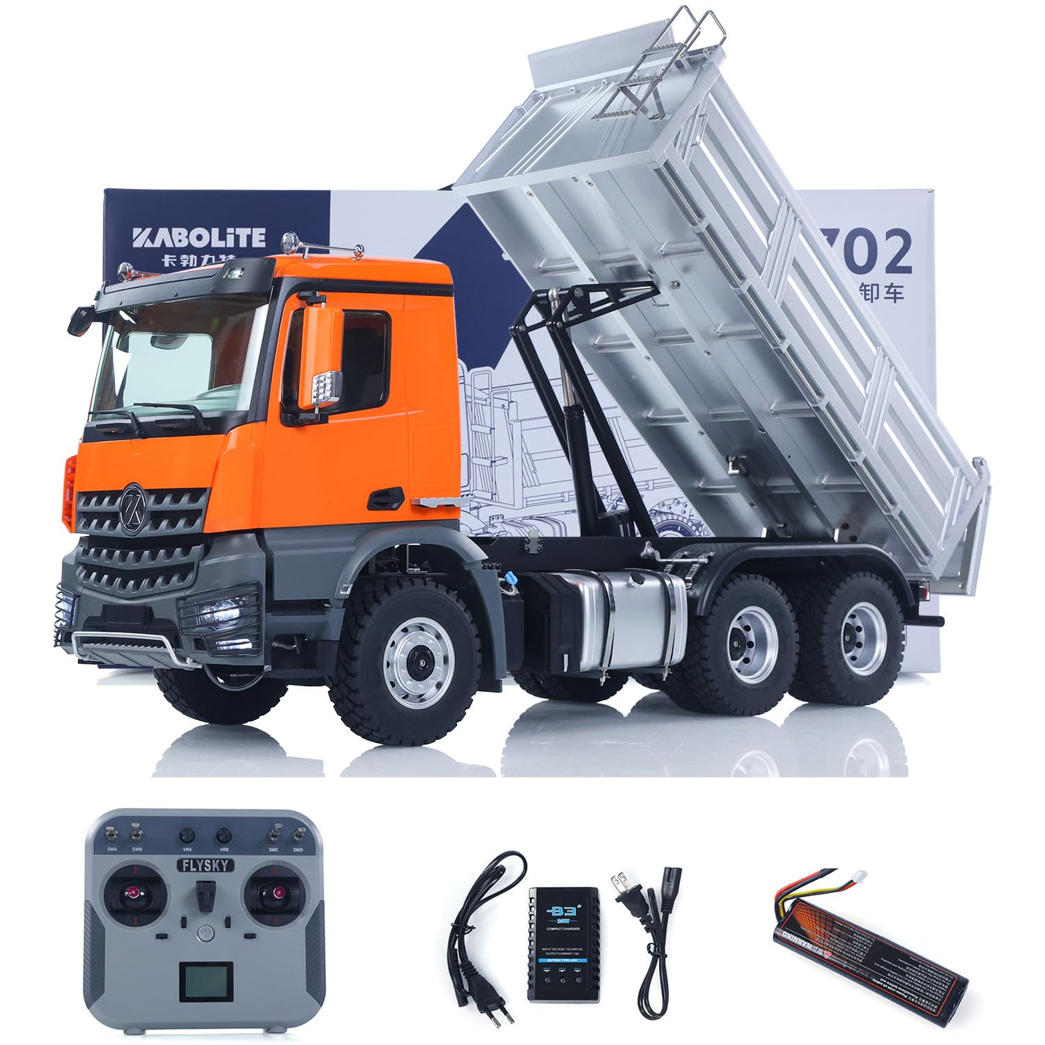 TOUCAN RC HOBBY 1:14 2.4G Control remoto Elevador eléctrico 5702 Modelo 6x6 Tipper Vehículo de 2 velocidades Motor de luz de sonido RTR Coche Regalos Adultos Hobby Modelo