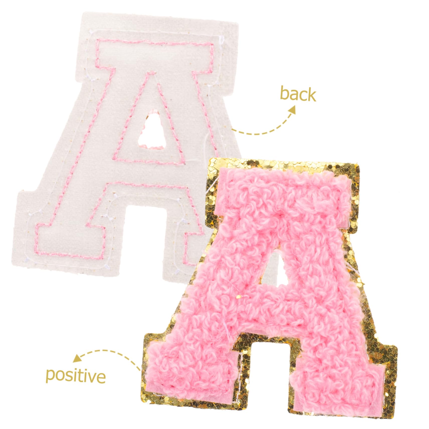 HOMSFOU 3 Set Toppe Ricamate Forma Lettera Patches Decorativi Per Cucire E Riparare Abbigliamento Per Pantaloni E Accessori Fashion 26 Pezzi*3