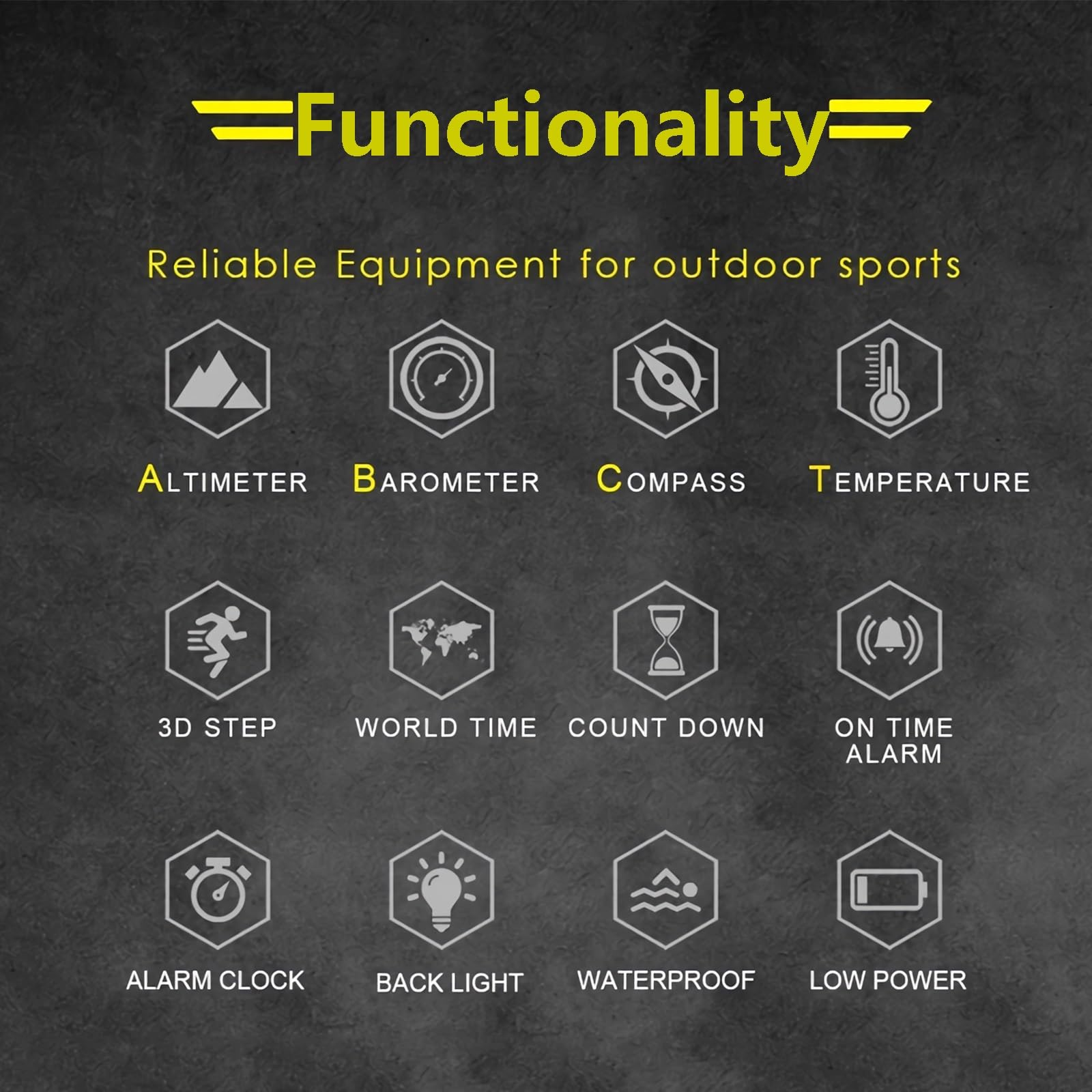 Taktyczne zegarki sportowe dla mężczyzn outdoorowe survival wojskowy kompas rock solidne cyfrowe zegarki z trwałym paskiem, krokomierz krokomierz kalorie