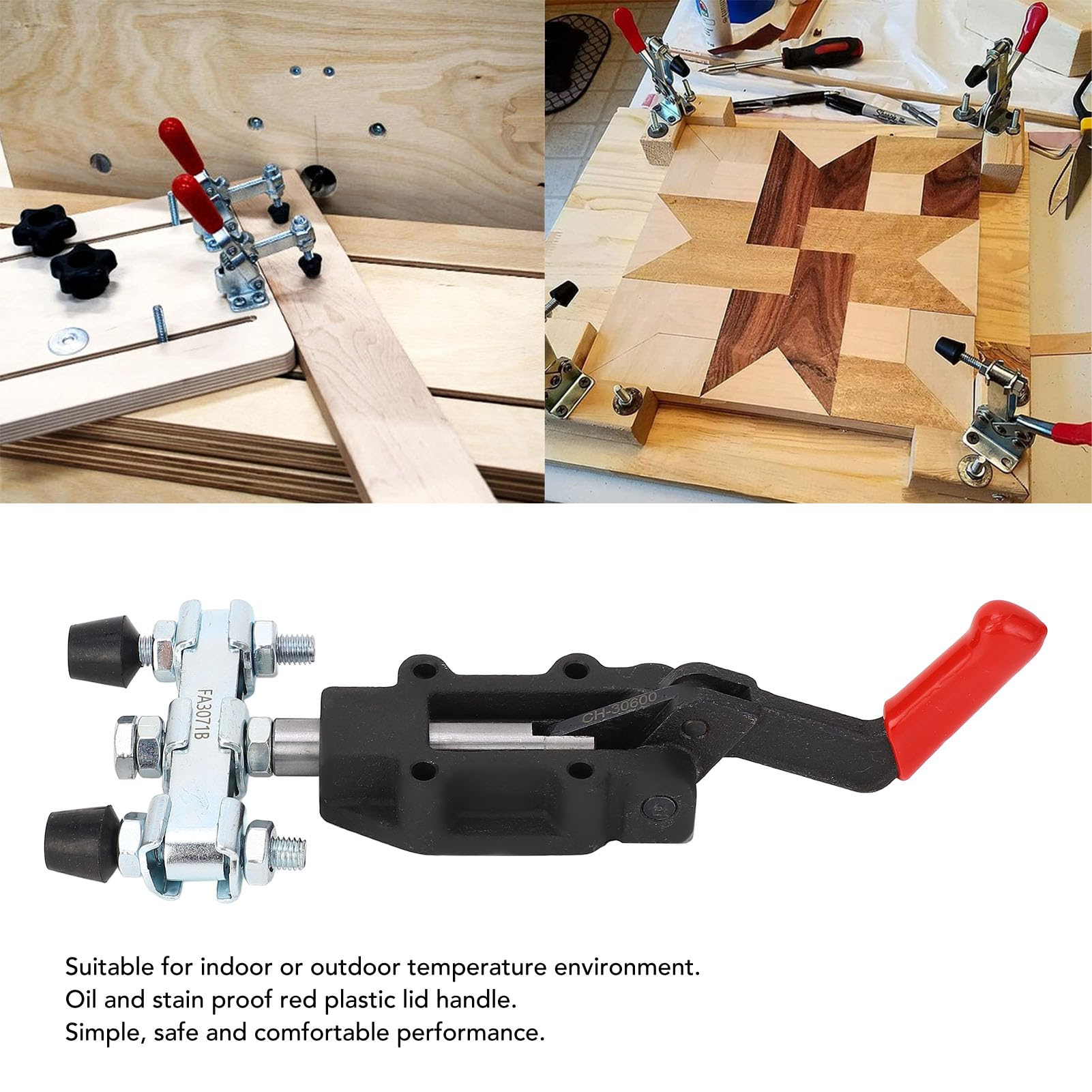 Gavigain Heavy Duty Toggle Clamp M8X35 High Carbon Steel Zinc Plated Rusts Resistant Push Pull Clamping Tool Adjustable for Metalworking Woodworking DIY