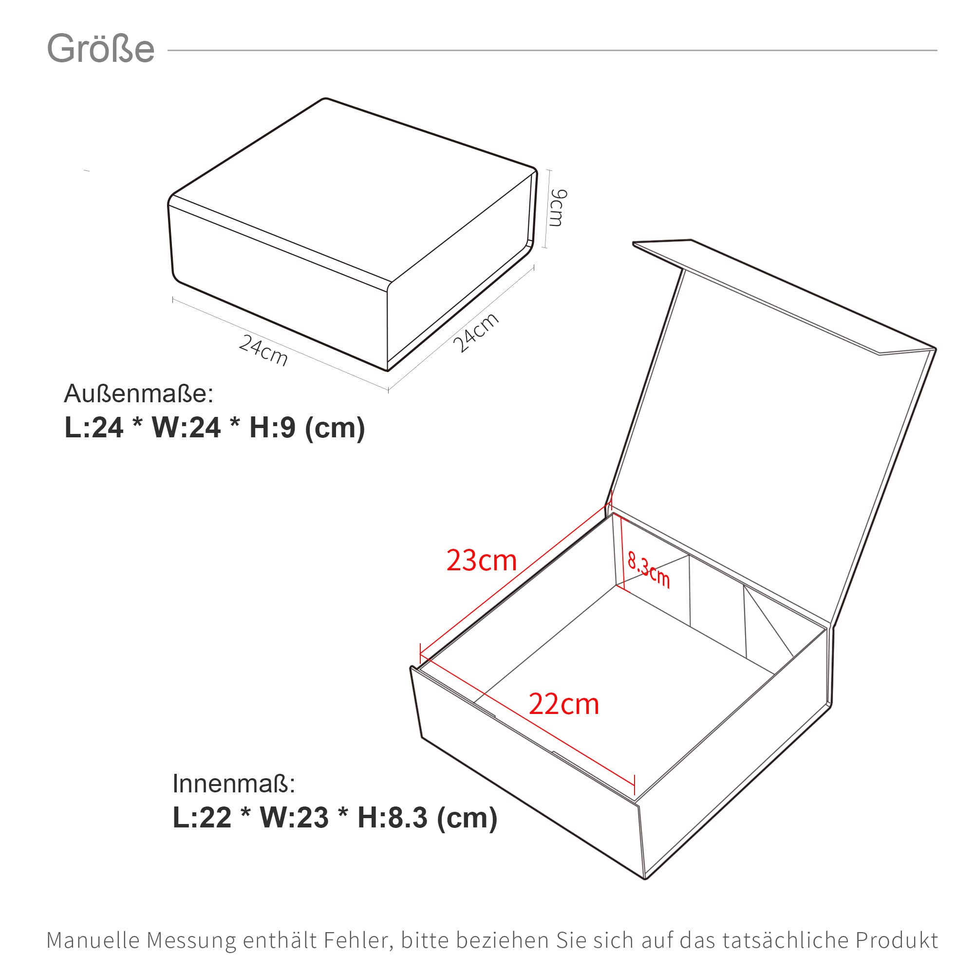 ADEL DREAM Geschenkbox, faltende Geschenkbox, Kleidung Geschenkbox, Kleidung Geschenkbox (10 stück, Weiß)