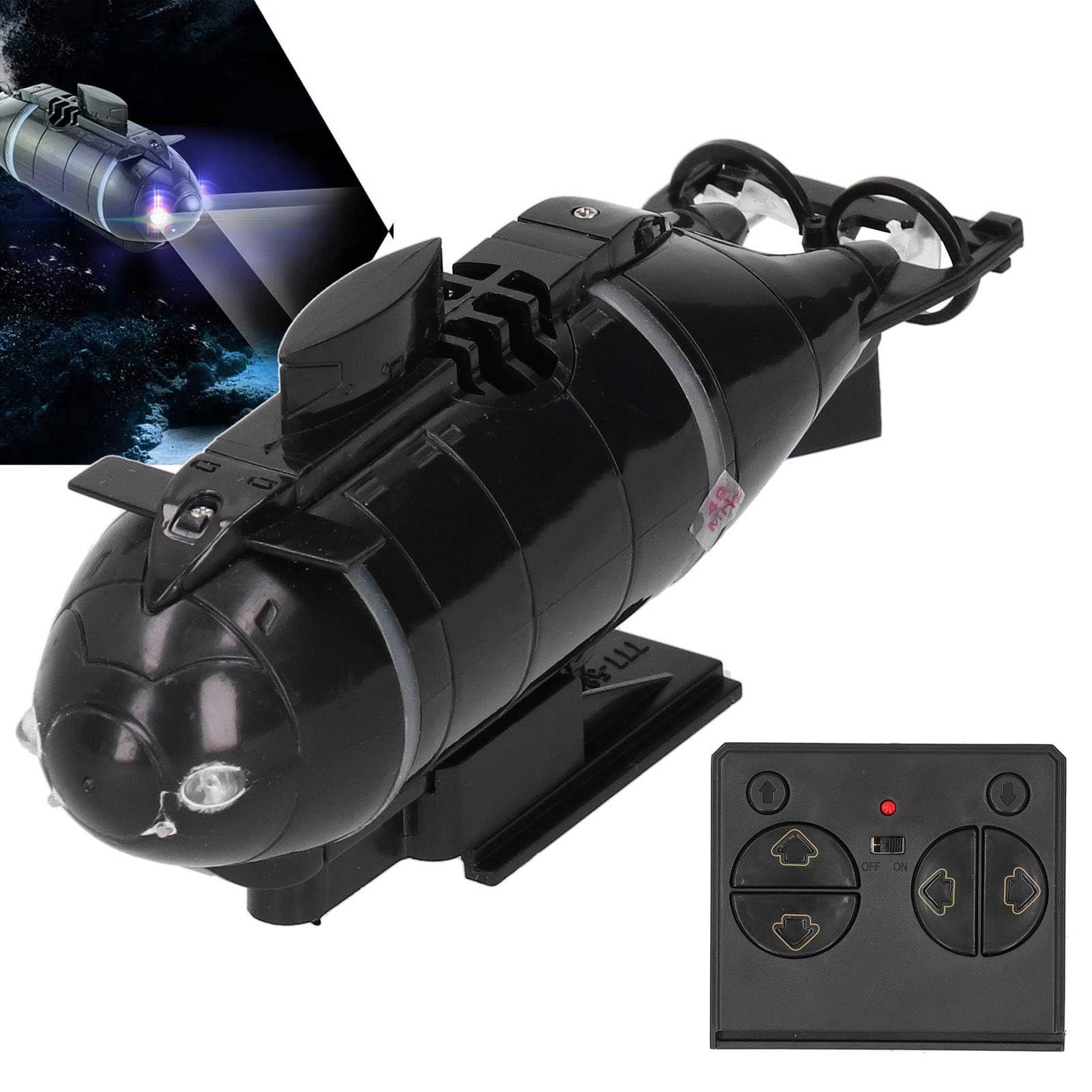 Submarino RC, Control Remoto Inalámbrico 2.4G con 6 Canales, Submarino De Plástico, Ideal para Niños, Adolescentes, Juego en la Piscina, Bañera o Playa