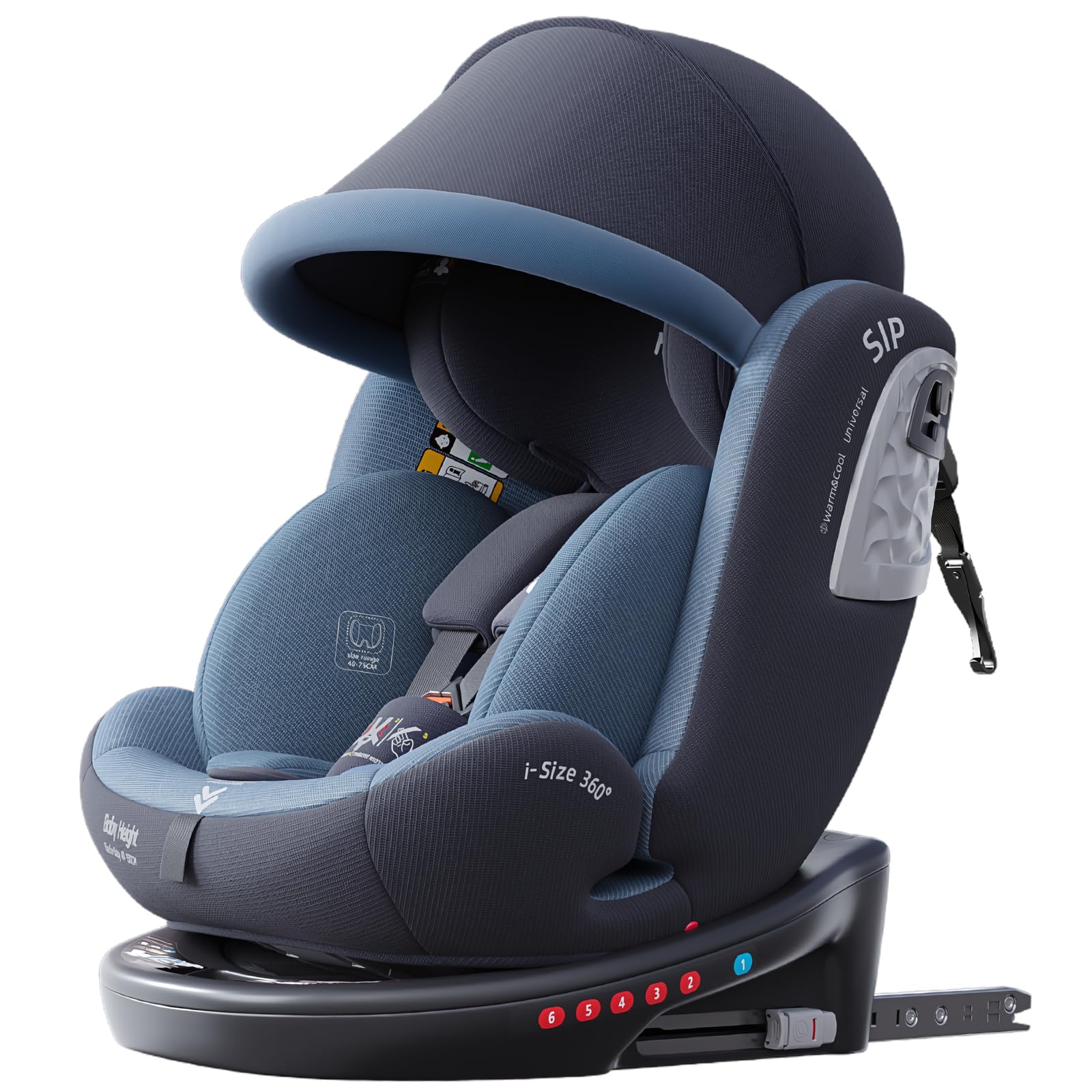 Amazon | heekin チャイルドシート 360°回転式 ISOFIX固定 ECE R129（i 