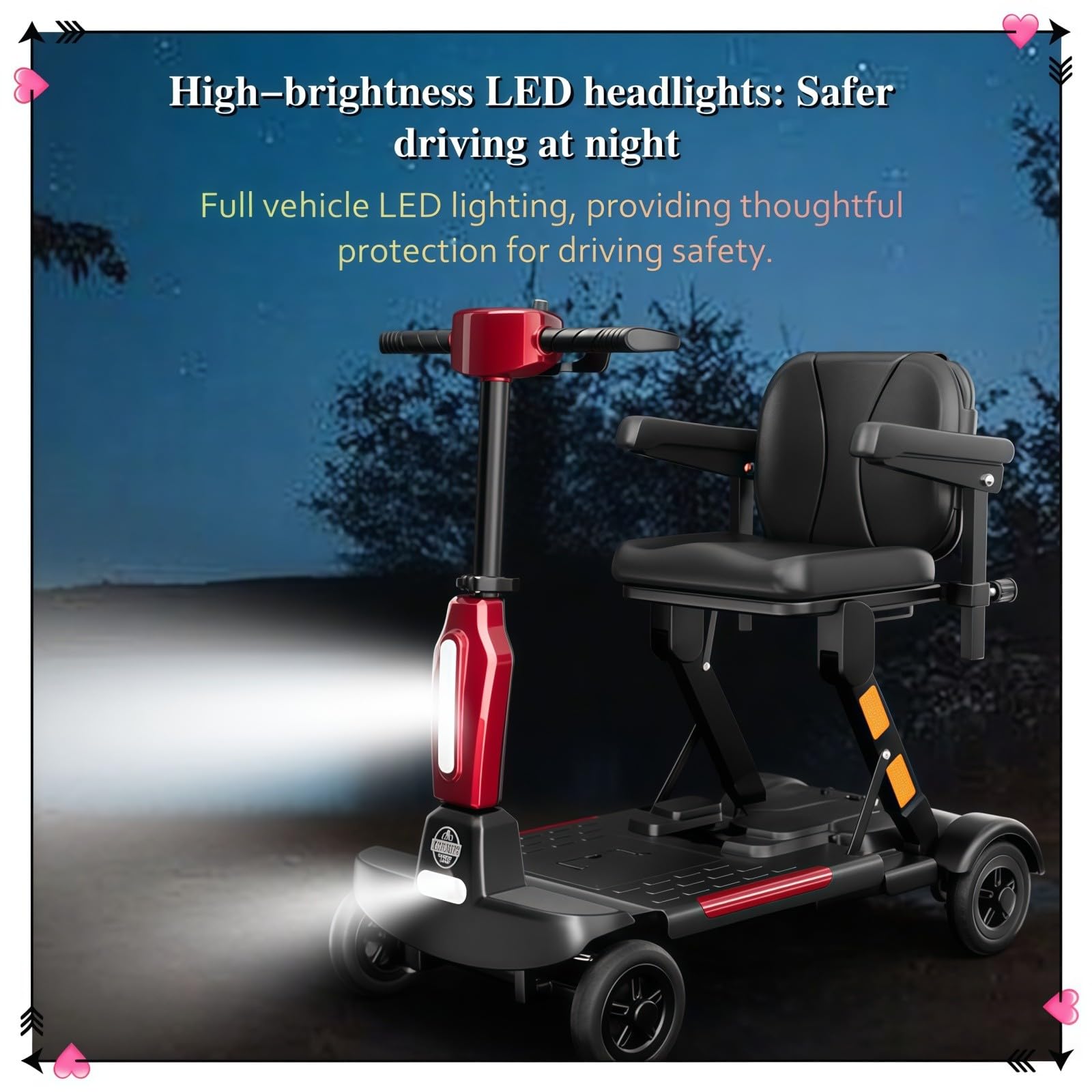 Scooter De Movilidad Plegable Automático,Vehículo Eléctrico De Cuatro Ruedas,Freno Electromagnético,Motor De 180 W,Capacidad De Carga Máxima 120 Kg,Para Todo Terreno. Manual folding,10A