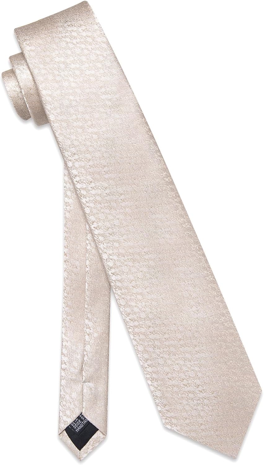 Silk Ties for Men Paisley Floral Striped Necktie and Pocket Square Cufflinks Tie Clip Set 4PC - Image 5