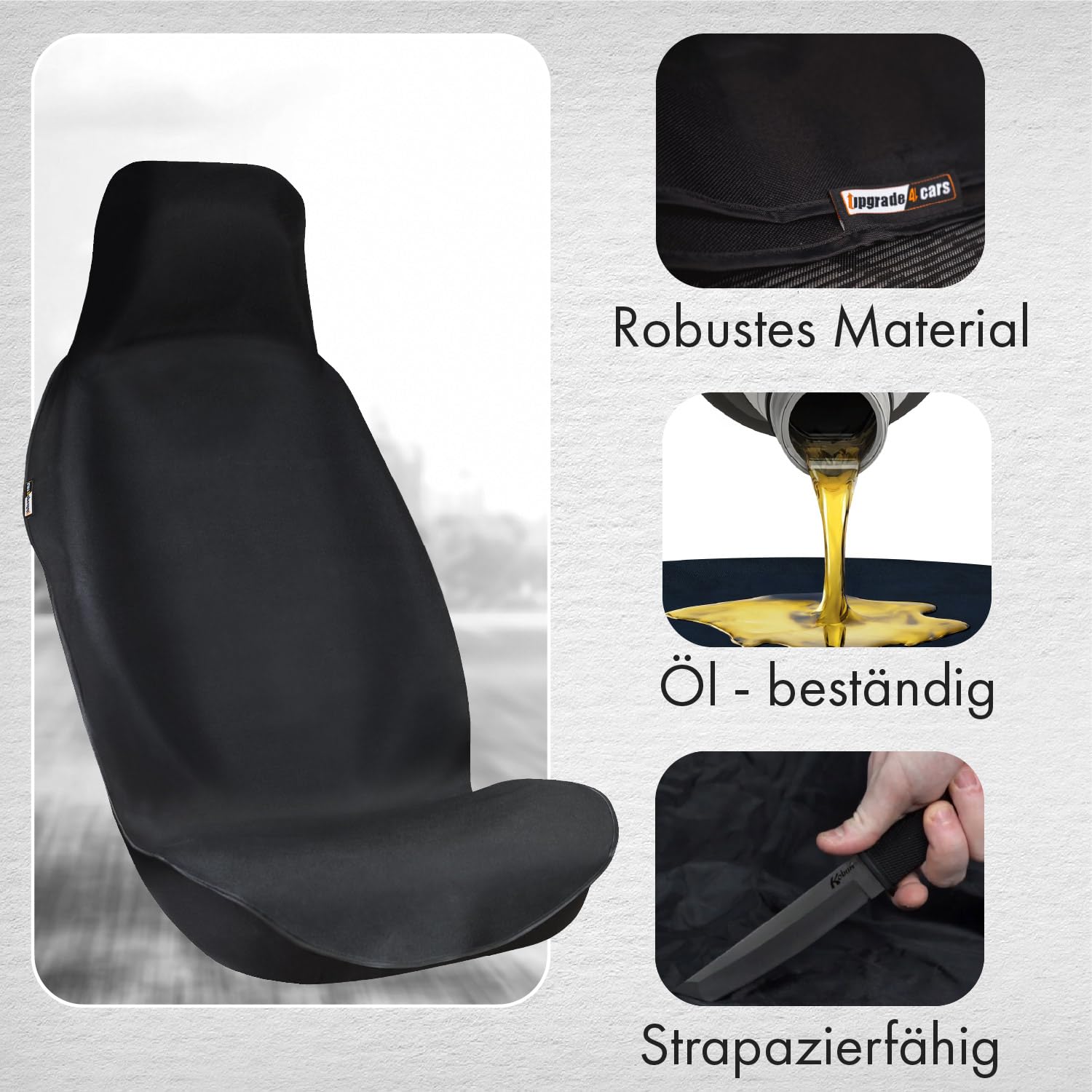 Coverado Car Seat Covers Full Set, Black Seat Covers, Waterproof Car Seat Cover, Car Seat