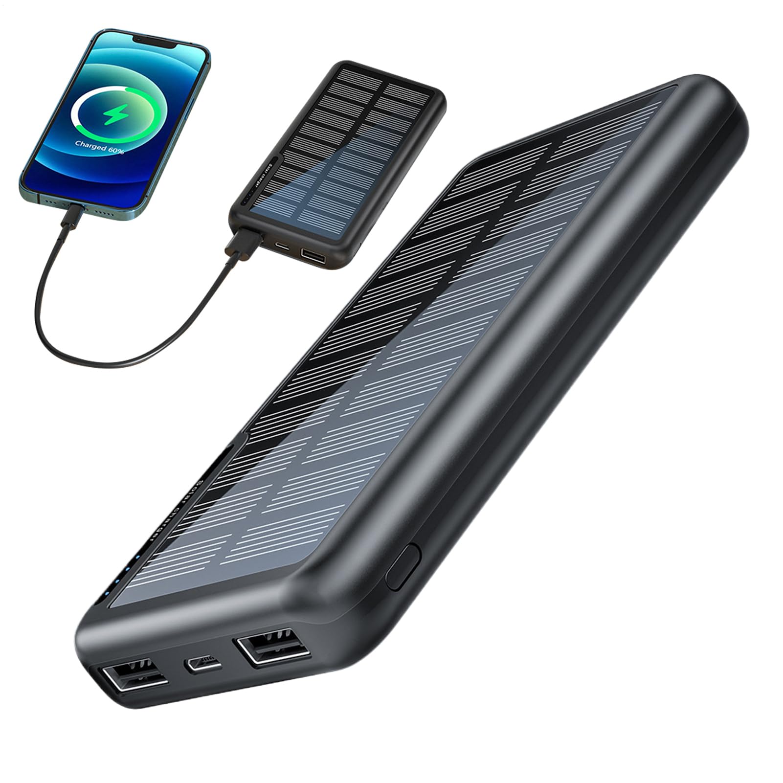 Power Bank Solaire Kit de Batterie de Survie 10000mAh