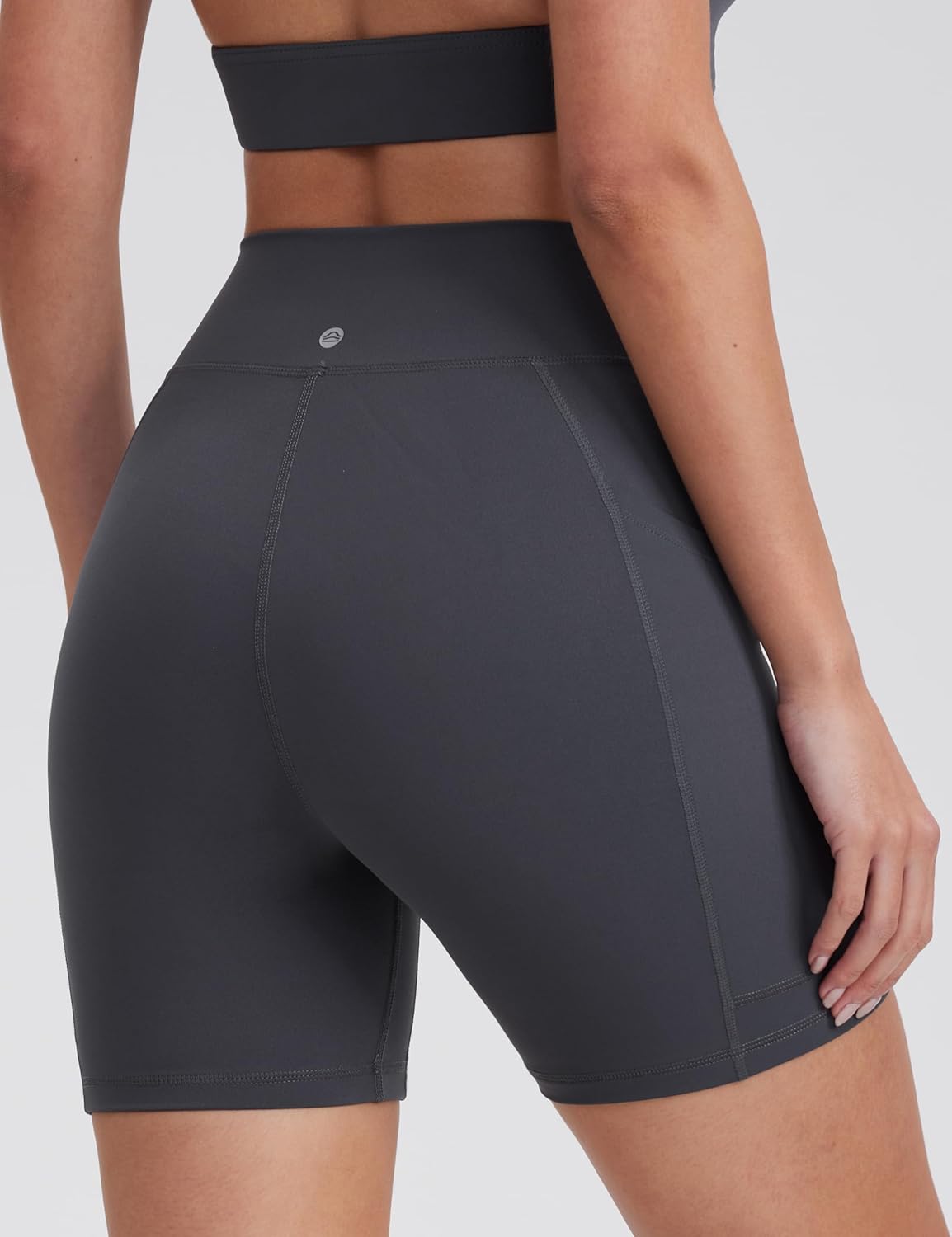 Biker Shorts for Women with Pockets, 5"/8" Spandex Workout Shorts, Lightweight for Summer Cycling Running Yoga Gym