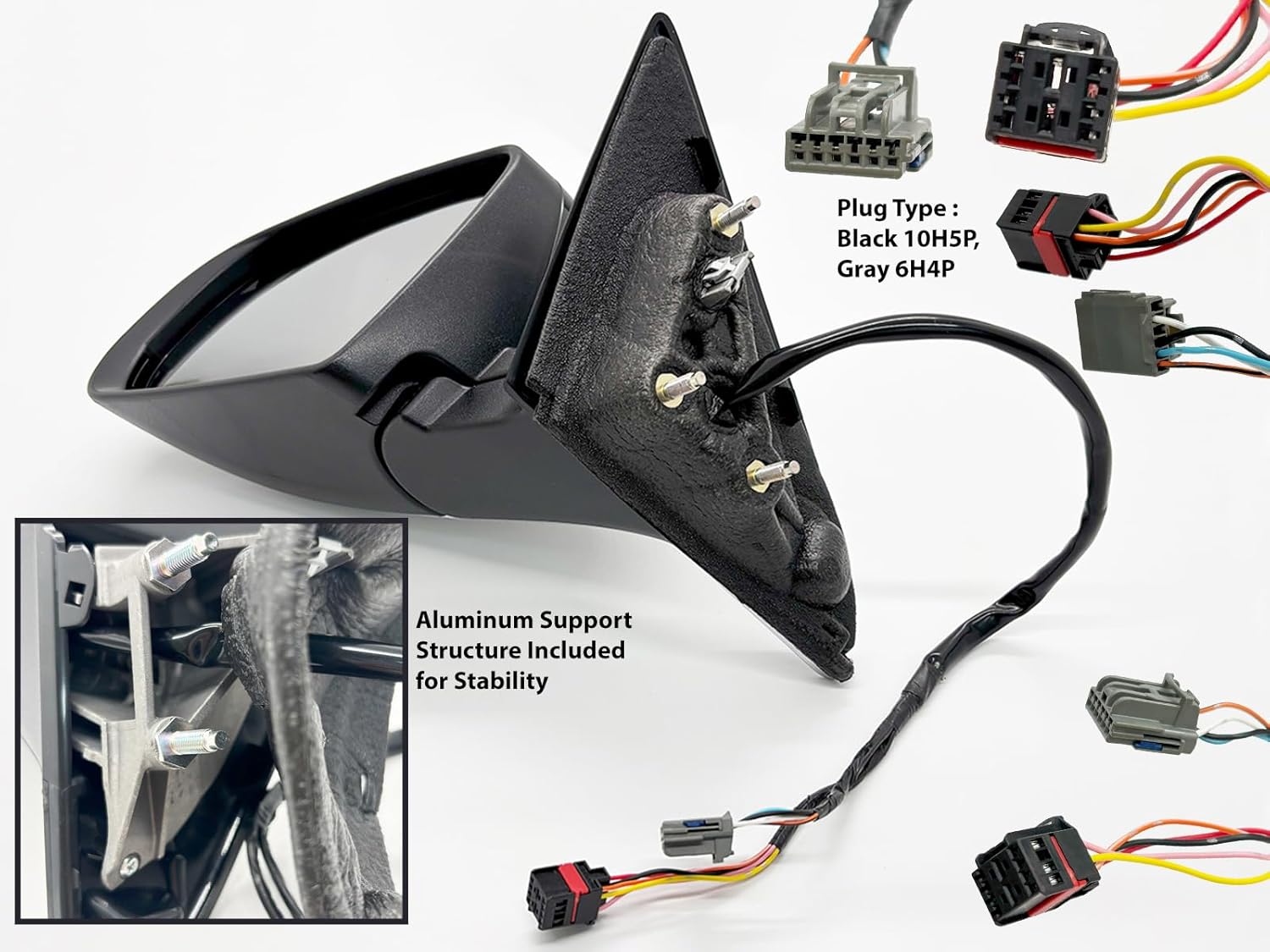 APA Replacement Rear View Mirror Compatible with 2017-2021 COMPASS Compass Power Heated with Turn Signal Light Blind Spot Detection Chrome Trim Driver Side 68365147AA CH1320502