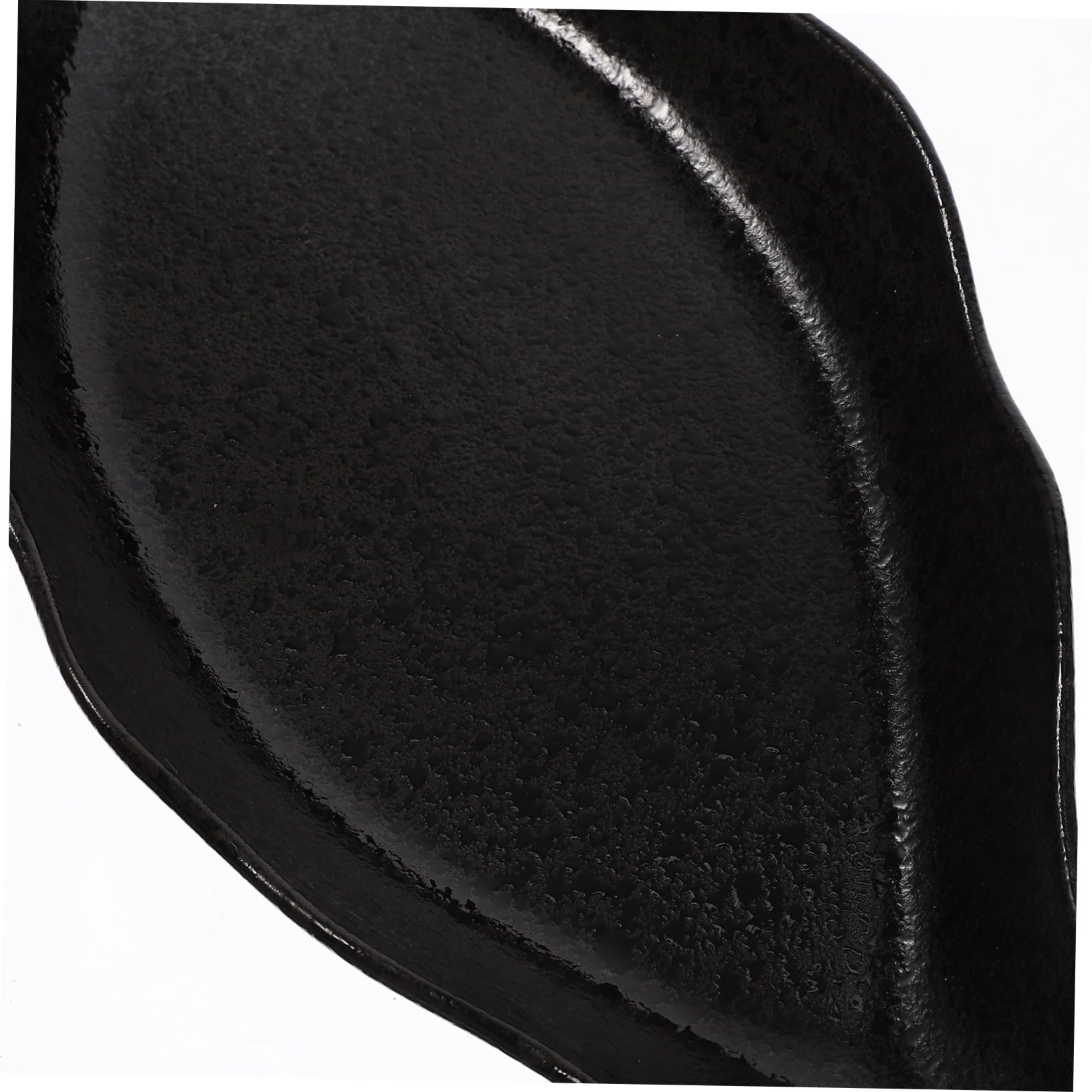 Mipcase Plato para Servir Pescado de Cerámica Japonés Negro Grande