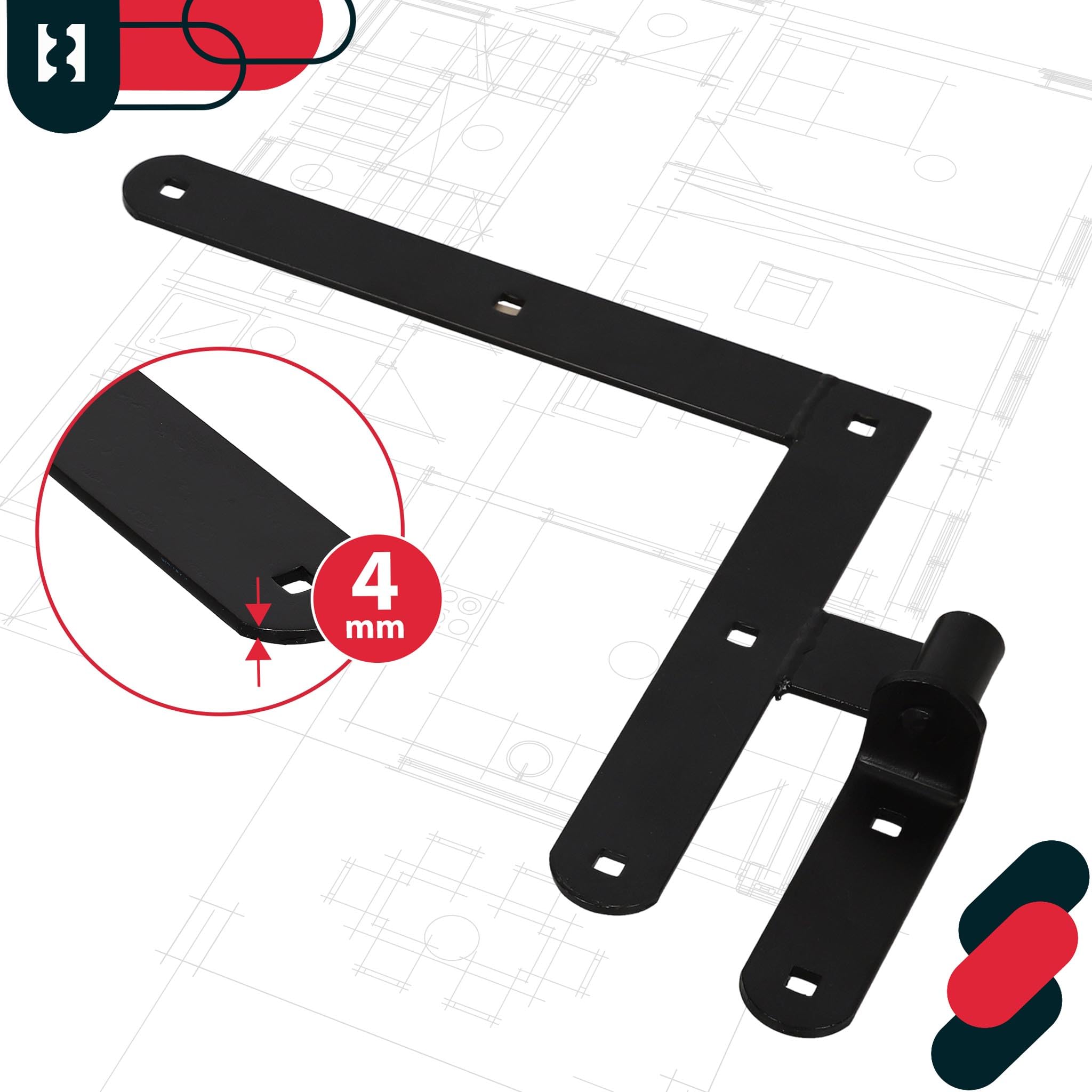 KOTARBAU® Bande d'angle 250 x 284 mm, bande de store avec loquets