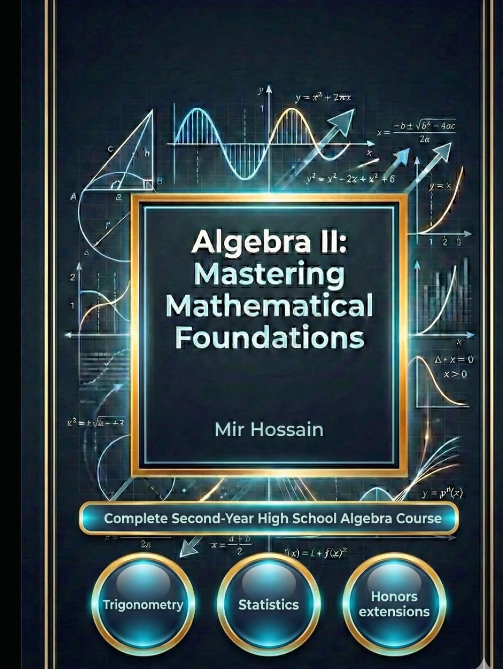 Algebra II: Mastering Mathematical Foundations: A Complete Second-Year High School Algebra Course with Trigonometry, Statistics, and Honors Extensions