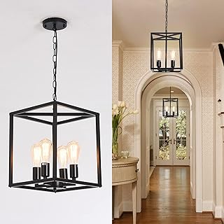 Qcyuui Vintage Lantern Pendant Light, Industr...,